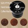 Manual Coffee Grinder Set with Conical Ceramic Burrs, Small Manual Coffee Grinder, Adjustable Coarse and Fine Grinding, Includes 2 Glass Jars, Brush,