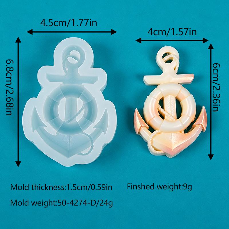 Xiaomi Anchor Silicone Mold 3D Anchor Rope Pendant Keychain Wall Hanging Craft Ornament Candle Gypsum Plaster Mold Home Decor