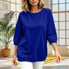 Women's Casual Three-Quarter Sleeve T-Shirt Top for Everyday Wear