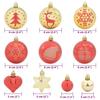 Christmas Ornament Set 40 Pcs Gold and Red Plastic