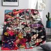 1PC Soul Eater Print Flannel Blanket, High quality Comfortable for All Seasons, Home Decor, Warmth and Comfort, Perfect for Christmas Gifts172