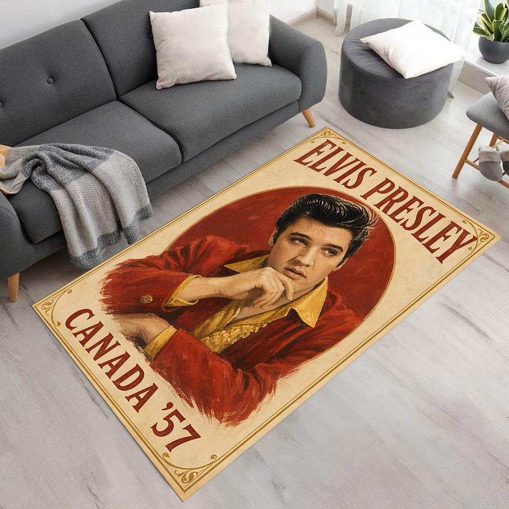 Elvis Presley Floor Rug Office Rug Design for Outdoor Dining Room Living Rooms Entryway Antislip Carpet Decorate Offices Wedding Party Gift