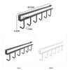 Space Saving Under Cabinet Mug Hanger 6 Heavy Duty Hooks No Drill Design Cup Rack for Kitchen Apartment RV Coffee Bar