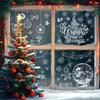 2026 Christmas Window Clings New Year Static Sticker Elk Snowman Window Decoration for Home Festival Gift
