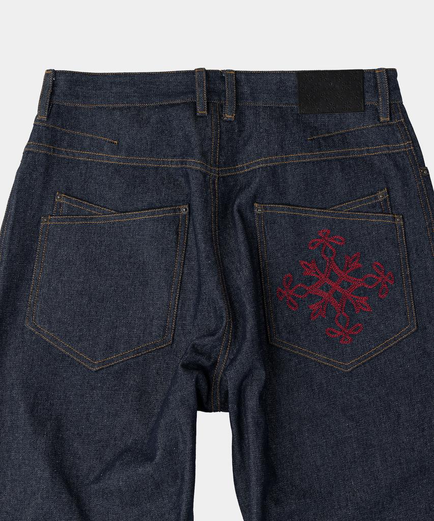 SLOWACID Back Logo Denim Pants [Indigo]