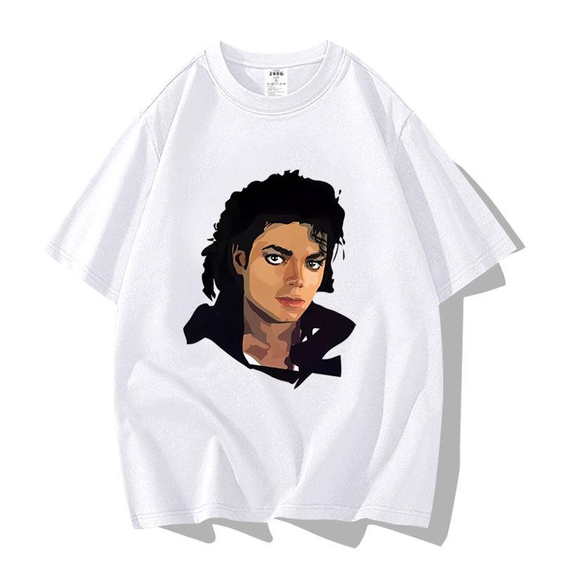 Michael Jackson Pattern Printed Adult and Child Shortsleeved Tshirt Fashionable and Casual Clothing Tshirt