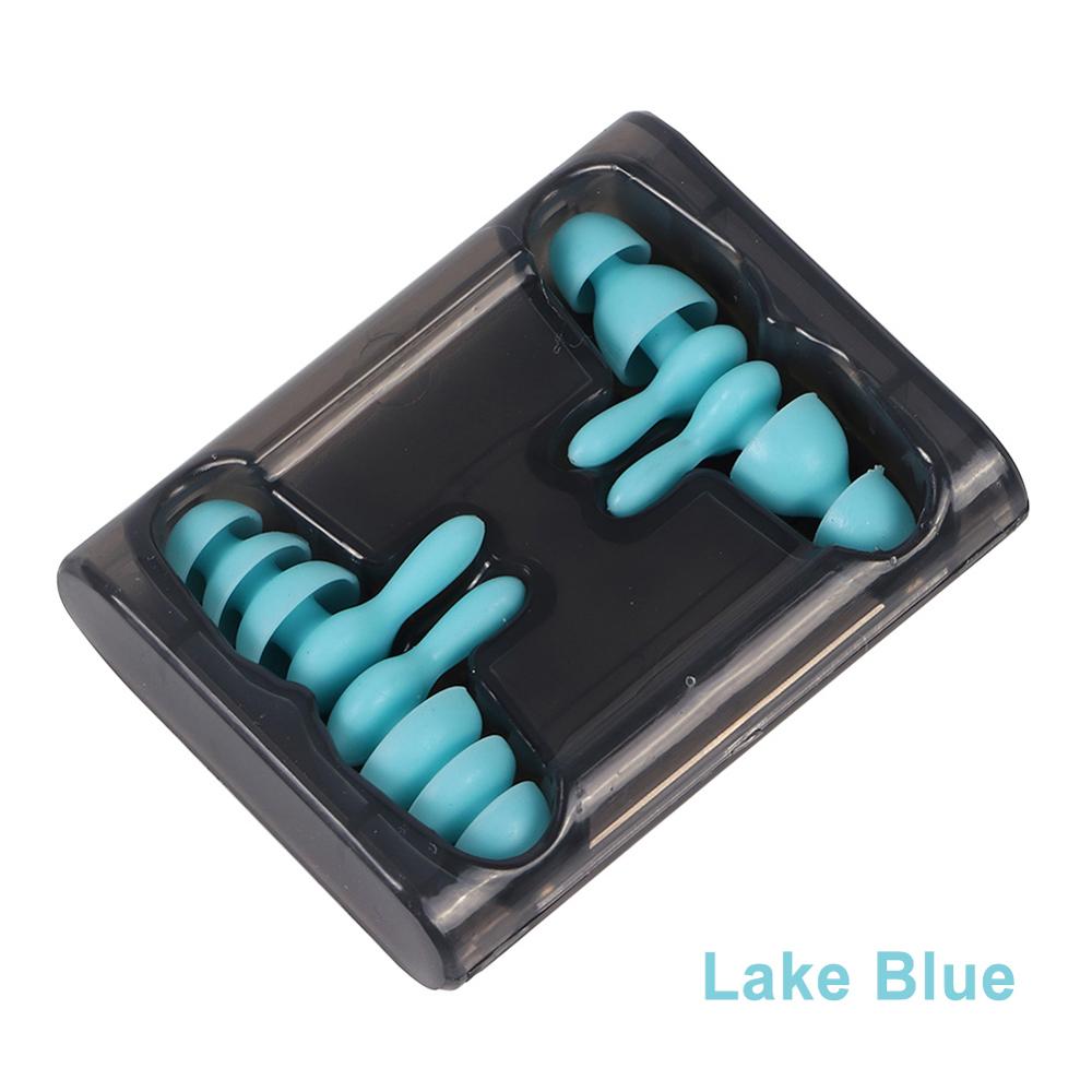 

2 Pairs Sleeping Ear Plug Anti Noise Sound Insulation Ear Protection Travel Earplugs Waterproof Soft Silicone Swiming Earplugs синій