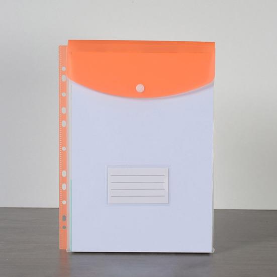 6 Pcs A4 Plastic Binder Pockets for 11 Ring Binder Letter Size