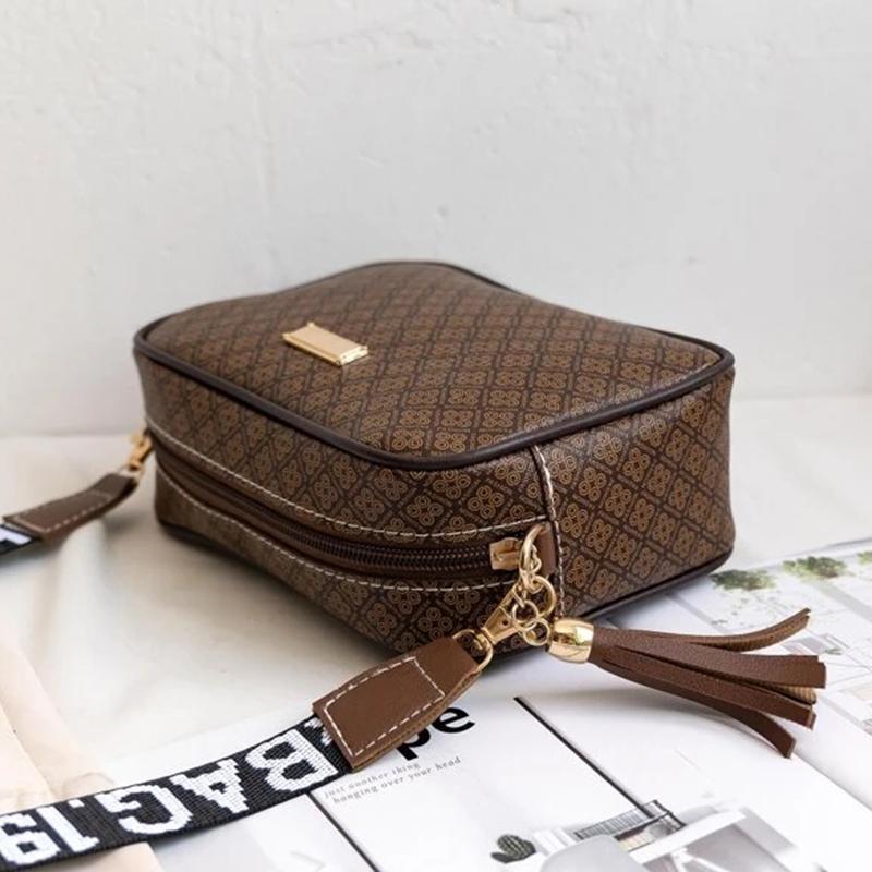 Yogodlns Мода Печать Квадратная сумка для женщин PU Кожа Плечо ...