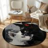 Playful Round Viking Multicolor Floor Rug, Non-Slip Floor Mat for Kids Room
