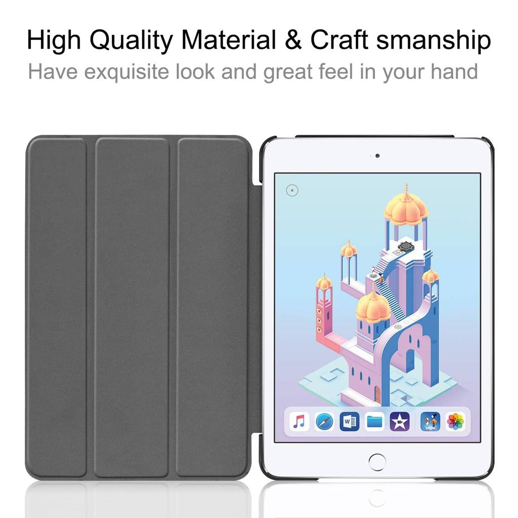 Case for IPad Mini 4 5 7.9'' with [Tri-fold Stand + Auto Wake/Sleep], Colorful Premium PU Leather Case Shockproof Hard Shell