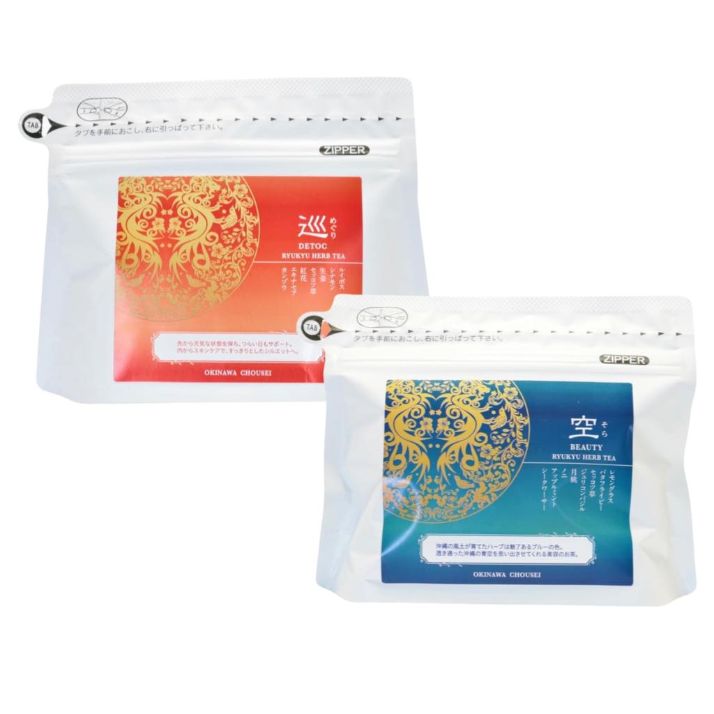 Ryukyu Herbal Tea Jun DETOC 2g 10 Packets Ryukyu Herbal Tea Sora BEAUTY 2g 10 Packets +