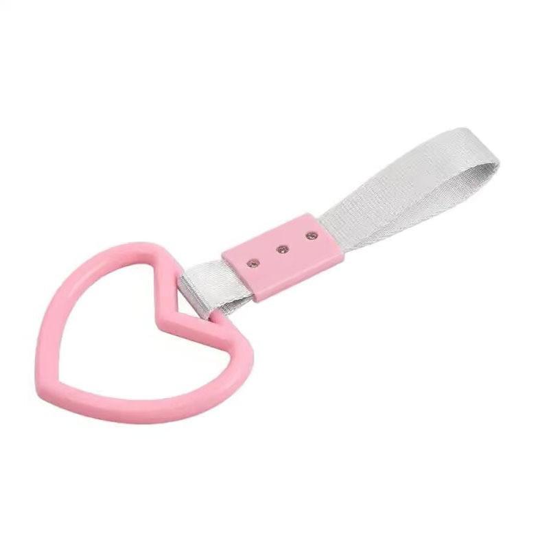 

JDM Heart-shaped Car Hanging Warning Ring - Static Decorative Rear Bumper/Interior Pull Ring