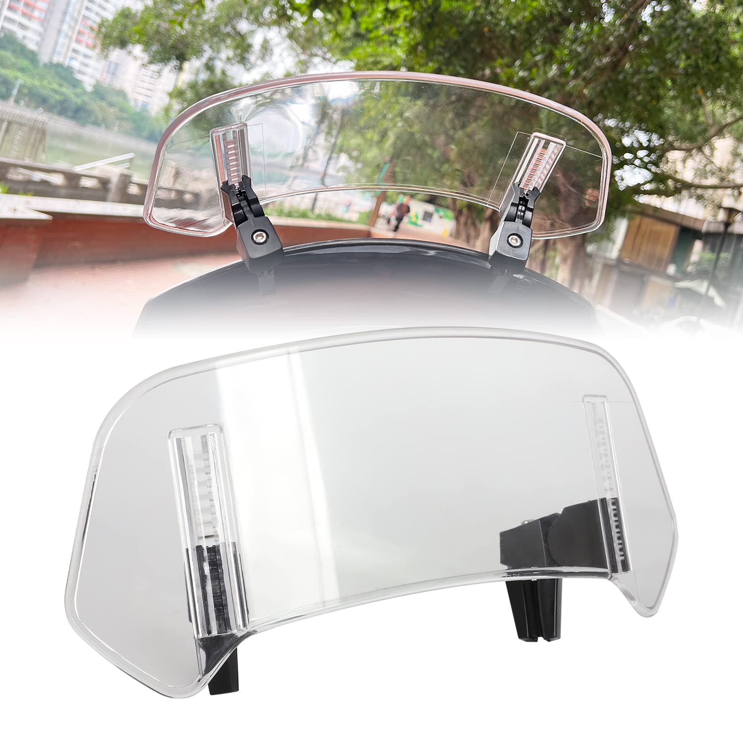 

Alpha Rider Universal Windscreen Extension, Windshield Spoiler, Easy Installation, Adjustable Air Deflector for BMW F800 R1200GS, Honda, Suzuki, Yamah