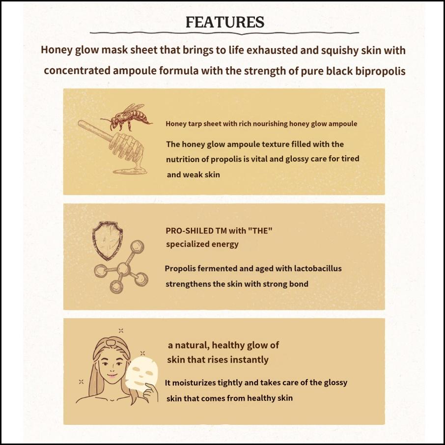 Skinfood Royal Honey Propolis Enrich Mask Sheet 30ml (10 Sheets)