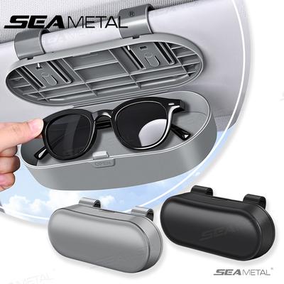 Car Sunglasses Case Sun Visor Universal Anti-Scratch Auto Organizers Car Glasses Holder Driving Road Trip