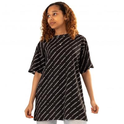 Womens/Ladies All-Over Print Logo Oversized T-Shirt