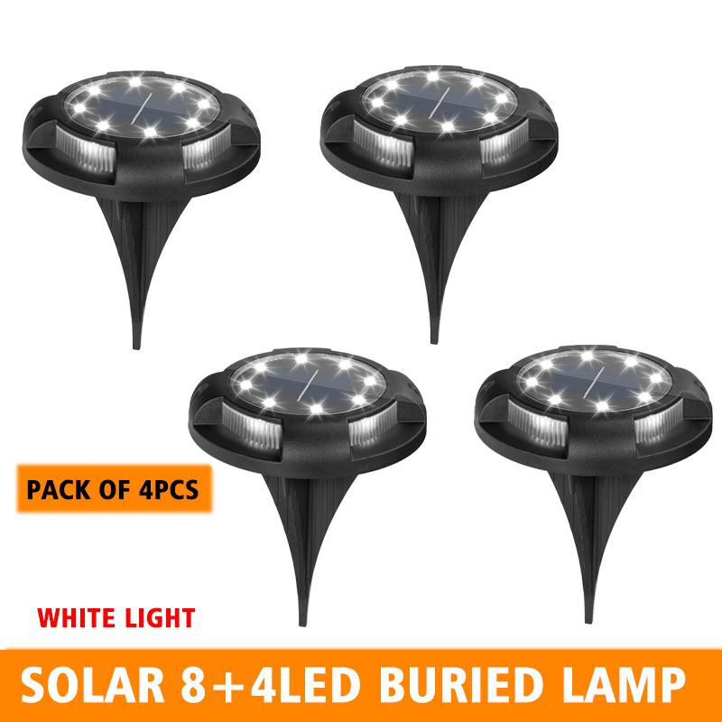 12LED Solar Power Disk Light Outdoor Garden Solar Underground Light Deck Light Spotlight Buried Solar Led Lamp Garden Decor