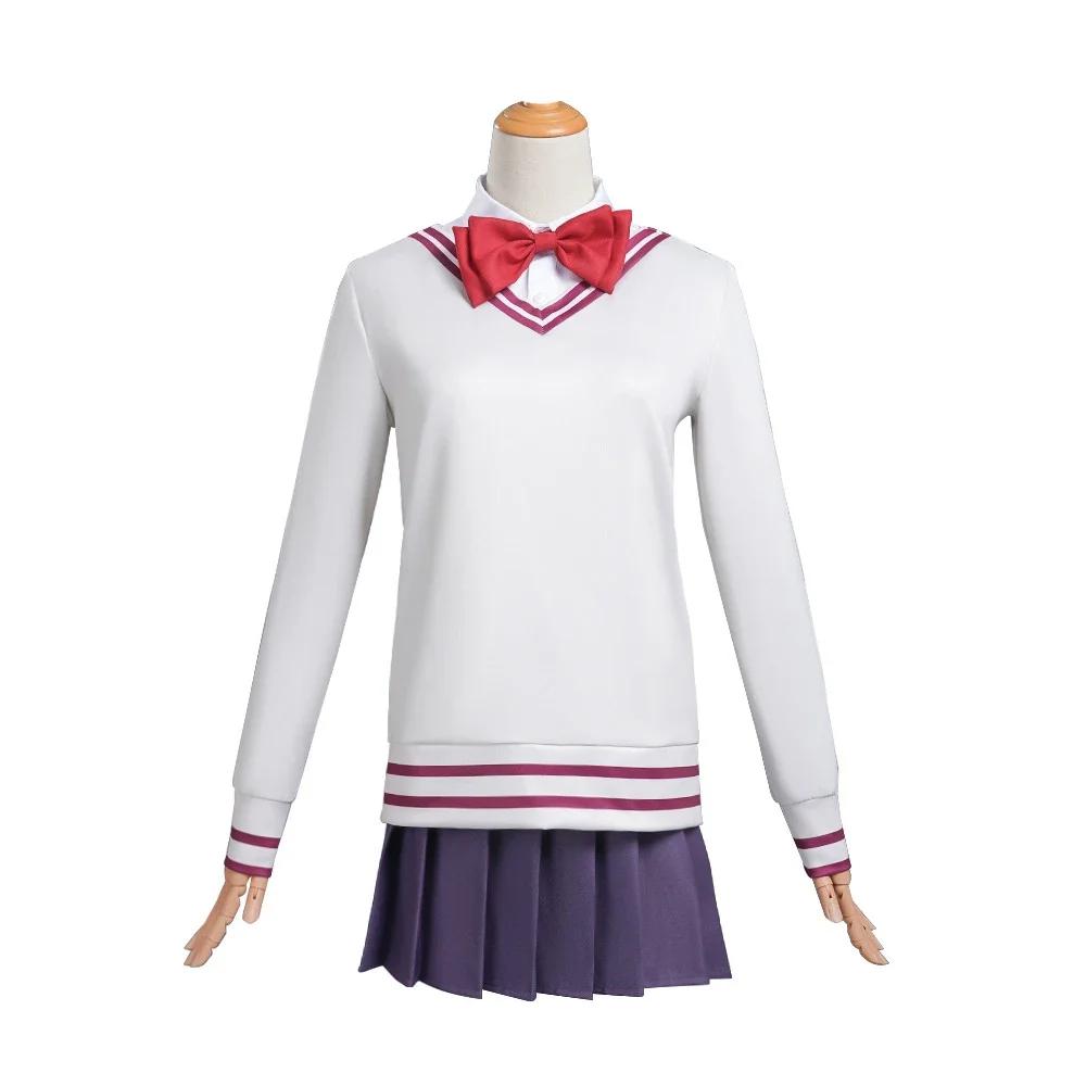 Anime Dandadan Aira Shiratori Cosplay Costume Wig Shiratori Aira Cosplay School Uniform Women Disguise Blue JK Jackets Skirts