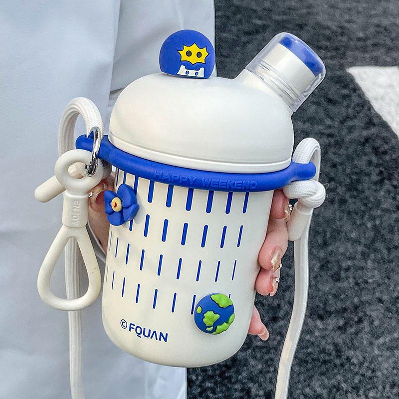 

Милая изоляционная бутылка для воды из нержавеющей стали с героями мультфильмов, уличная двойная термос для напитков, портативная детская вакуумная соломенная Термальная чашка 501-600ml