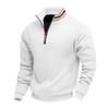 Mens Thick Fleece Loose Stand Collar Half Zip Casual Warm Sports Sweatshirt