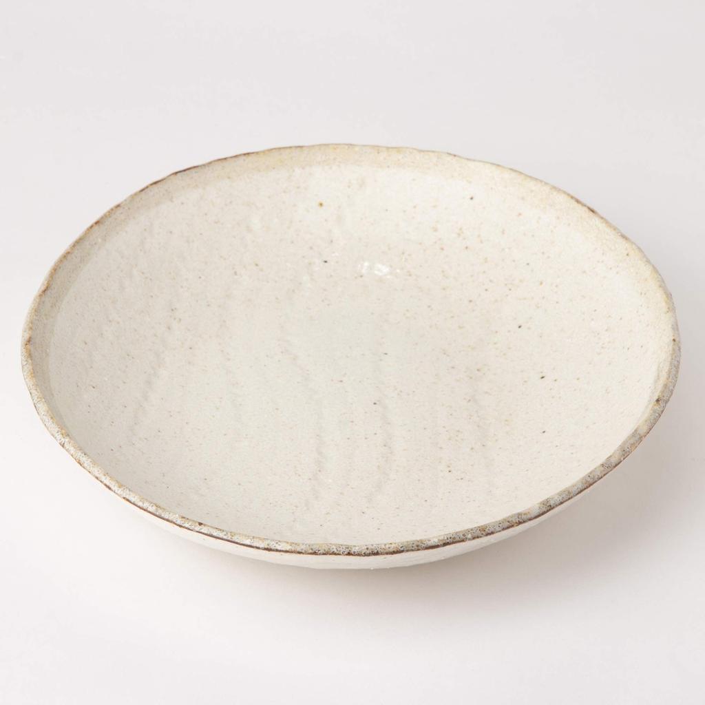 Mino Ware White Karatsu oválný talíř na nudle K30273