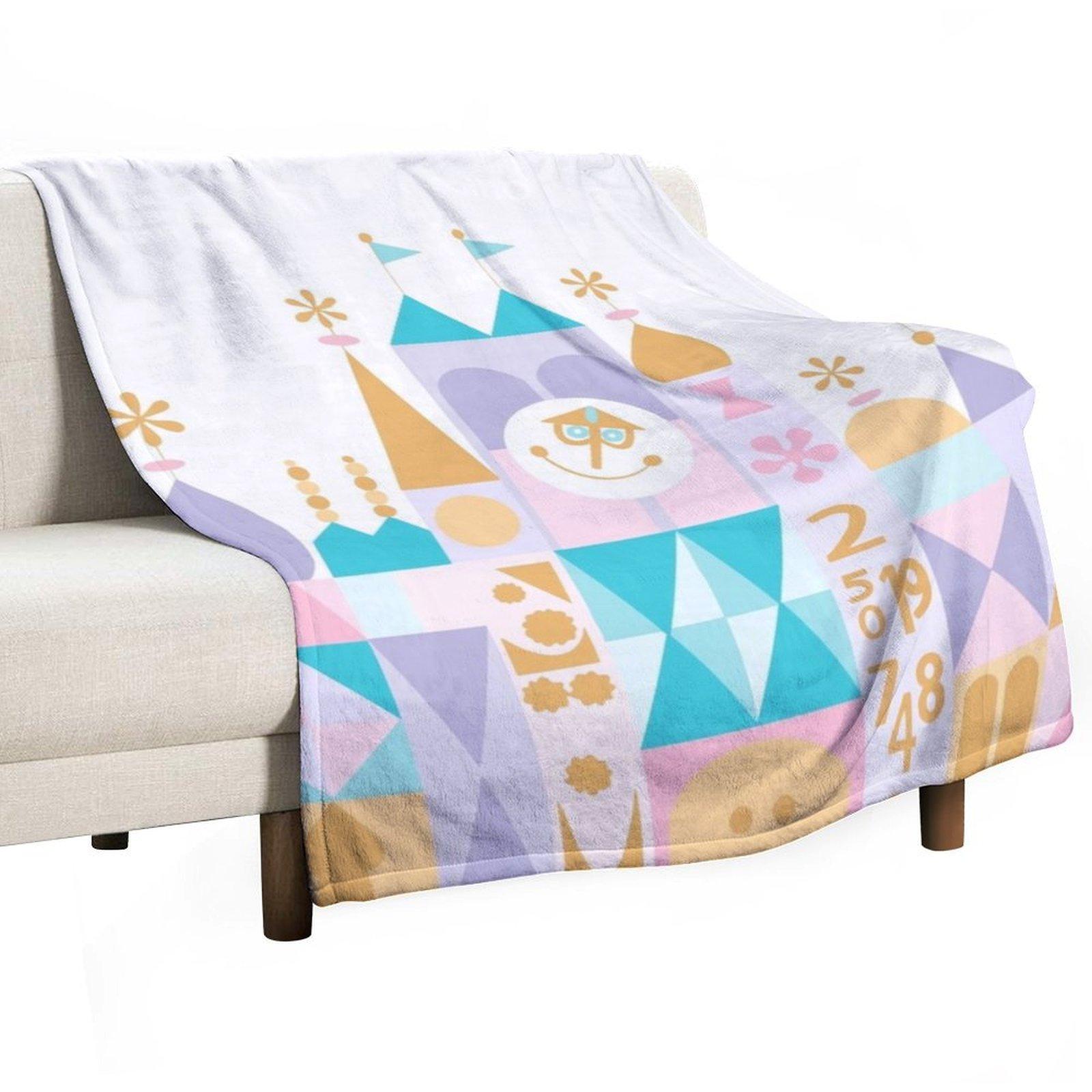 

Small World Throw Blanket Soft Plaid Cute Comforter Heavy Blankets 30x40in