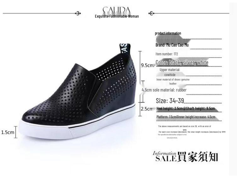 2024 Frühling/Sommer Damen Koreanischer Stil Weiße Slipper - Weiches Leder, Dicke Sohle, Lässige Einzelne Schuhe.