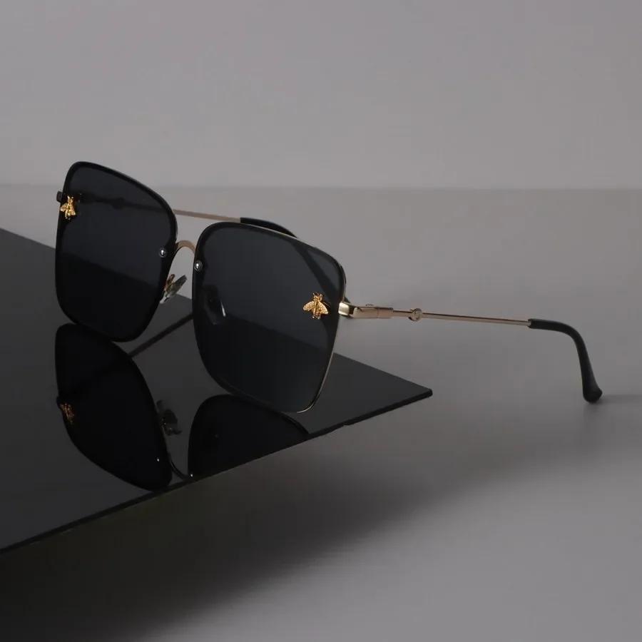 Grandes Lunettes de Soleil Carrées Femmes Hommes Rétro Luxe Féminin Masculin Miroir Clair Designer Lunettes Sexy Marque Noir Lunettes de Soleil