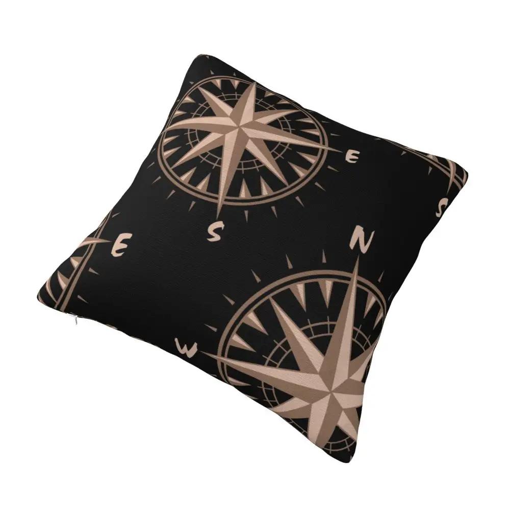 Compass Vintage Nautical Pillowcase Double-sided Printing Polyester Cushion Cover Decor Throw Pillow Case Cover Home Wholesale