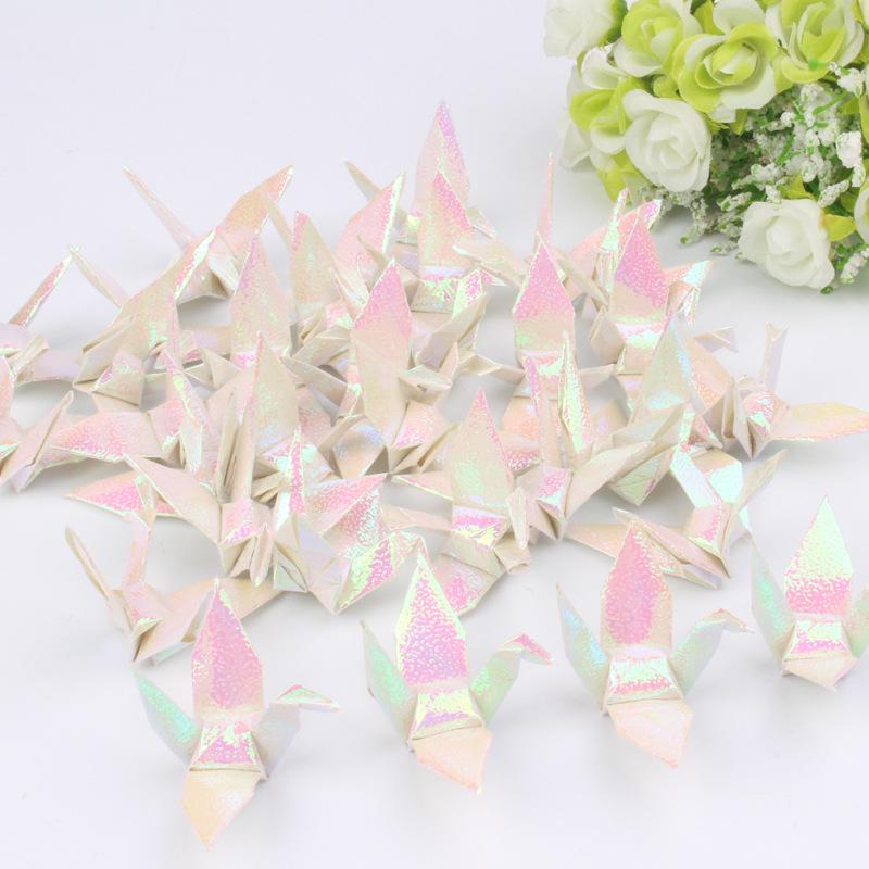 100PCS 7cm Pearl White Origami Square Paper Single Sided Craft DIY Colorful Scrapbooking