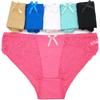 Ropa interior Mujer Calzoncillos Bragas Calzoncillos de encaje sexy de algodón 6 unids/lote