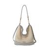 Fashion woven stripe contrast cut-out women's underarm bag spring new shopping bag shoulder crossbody bag