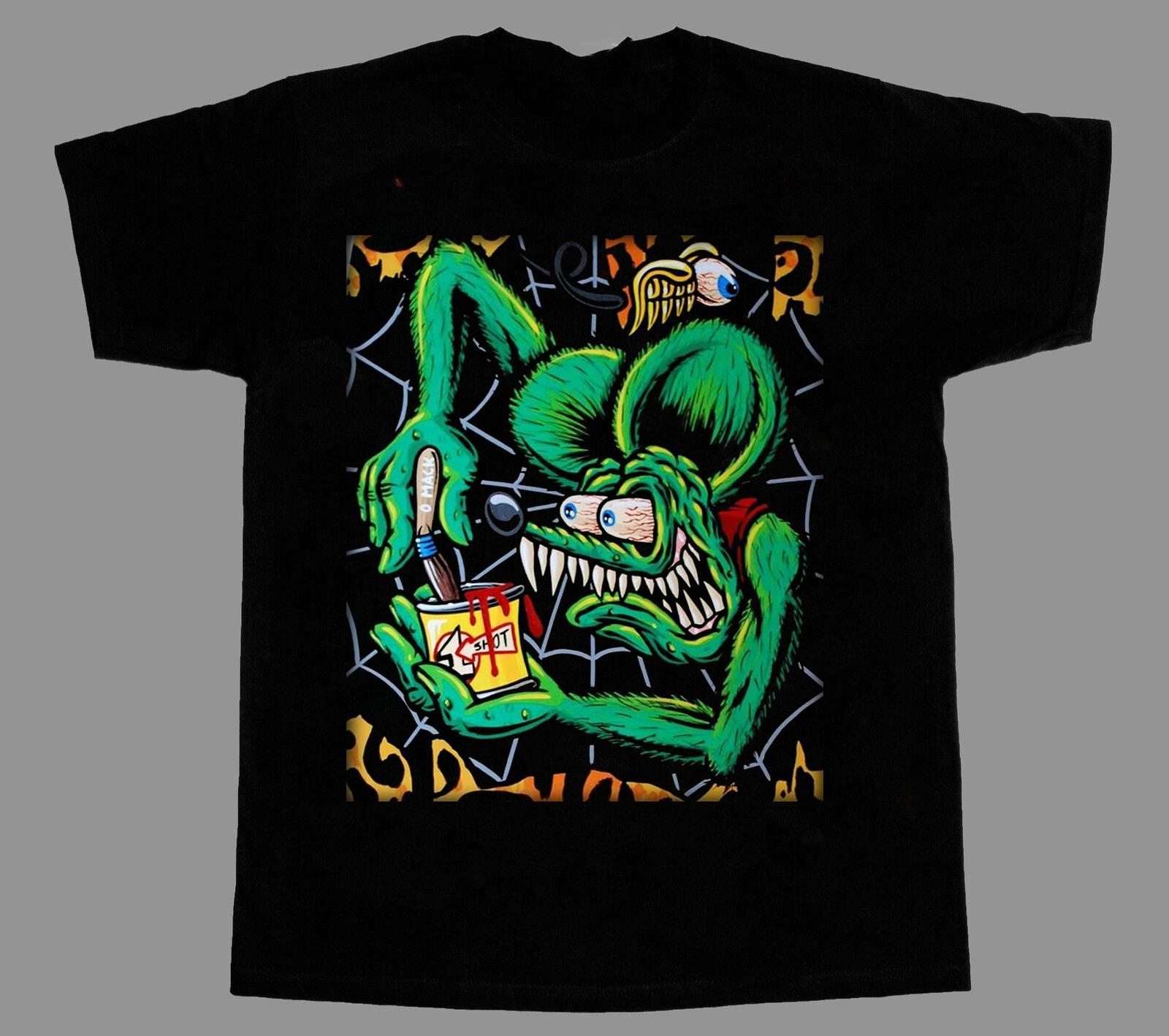 

26 New Ed Roth Rat Fink Funny Cotton Black S-2345XL Unisex T-Shirt TMB392 Unisex T-Shirt M
