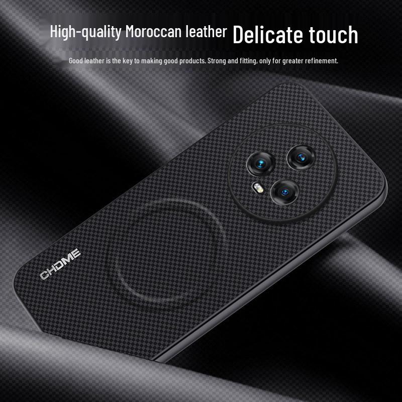 Honor Magic5 Pro Anti-drop Case: High-end Full Coverage, Simple Fashion with Magnetic Buckle and Mark Texture