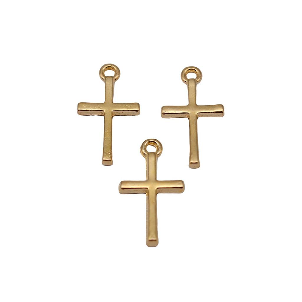 Pingentes de Cruz Clássica em Liga de Metal Multicor Para Joias Cristãs Minimalistas