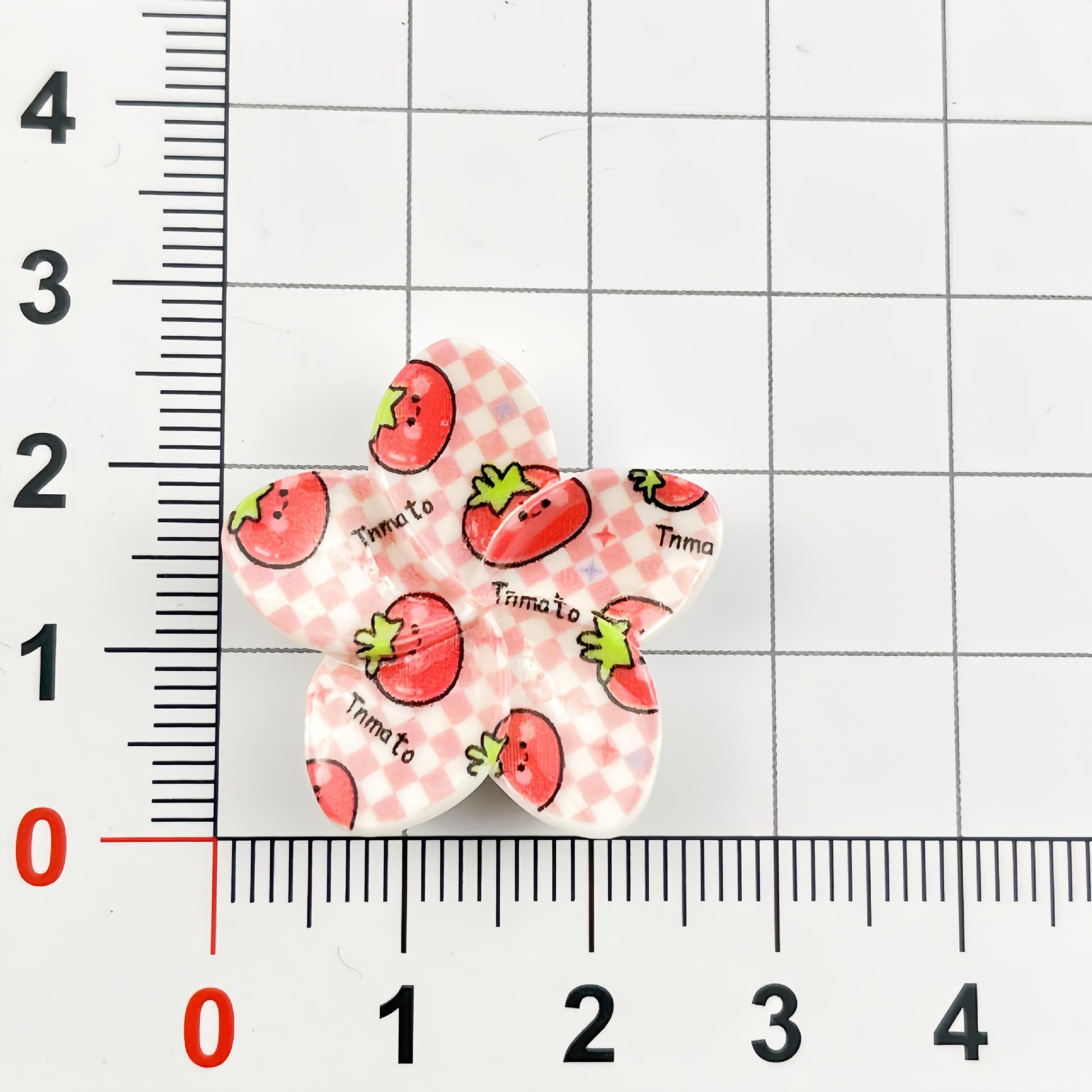 Handmade Five-Petal Flower Resin Accessories: Phone Case, Magnet, Keychain & Bag Pendant