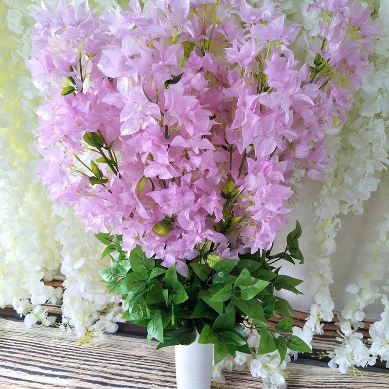 New home flower arrangement artificial bougainvillea filigree fake flower wedding decoration DIY party arch decoration