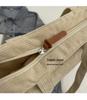 Corduroy Large Capacity Women's Shoulder Tote - Versatile for College & Commute