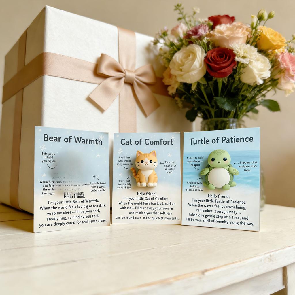 Animal Pocket Hug Gift, A Hug And A Friend Of In Your Pocket, Comes With An Encouraging Greeting Card.