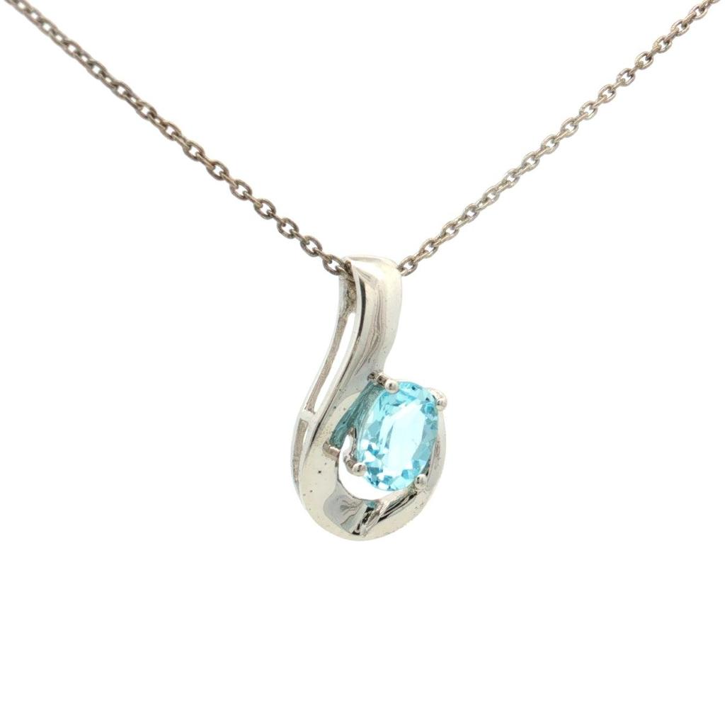 Brazil Amethyst Oval Pendant Necklace 925 Sterling Silver Rhodium Plated Gemstone Pendant with Chain Gift for Women