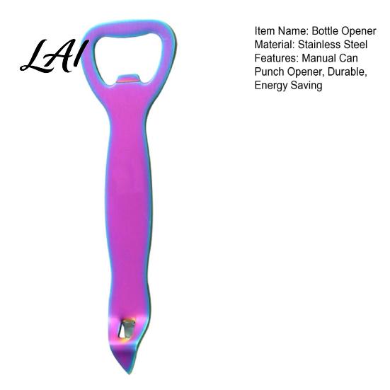 Practical Bottle Opener And Can Opener Durable Stainless Steel Design Double-Head Beer Manual Punch Multi-Functional Portable Kitchen Bar Tool