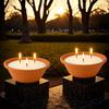 2X Znicz Ceramiczny Gliniany Parafinowy Zalewany 20Cm 600G Na Grób Gliniak