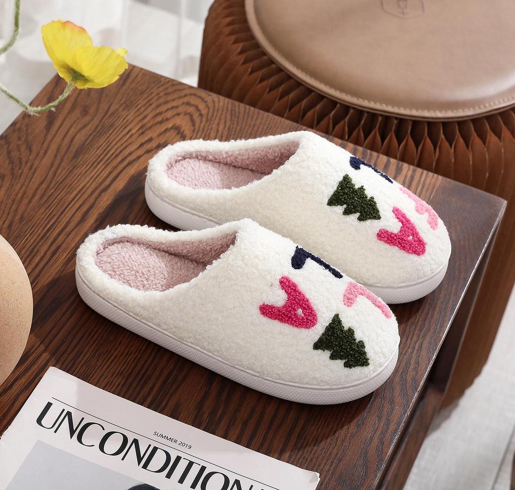 Christmas Grinch Cotton Slippers for Men & Women - Cozy Winter Furry Footwear