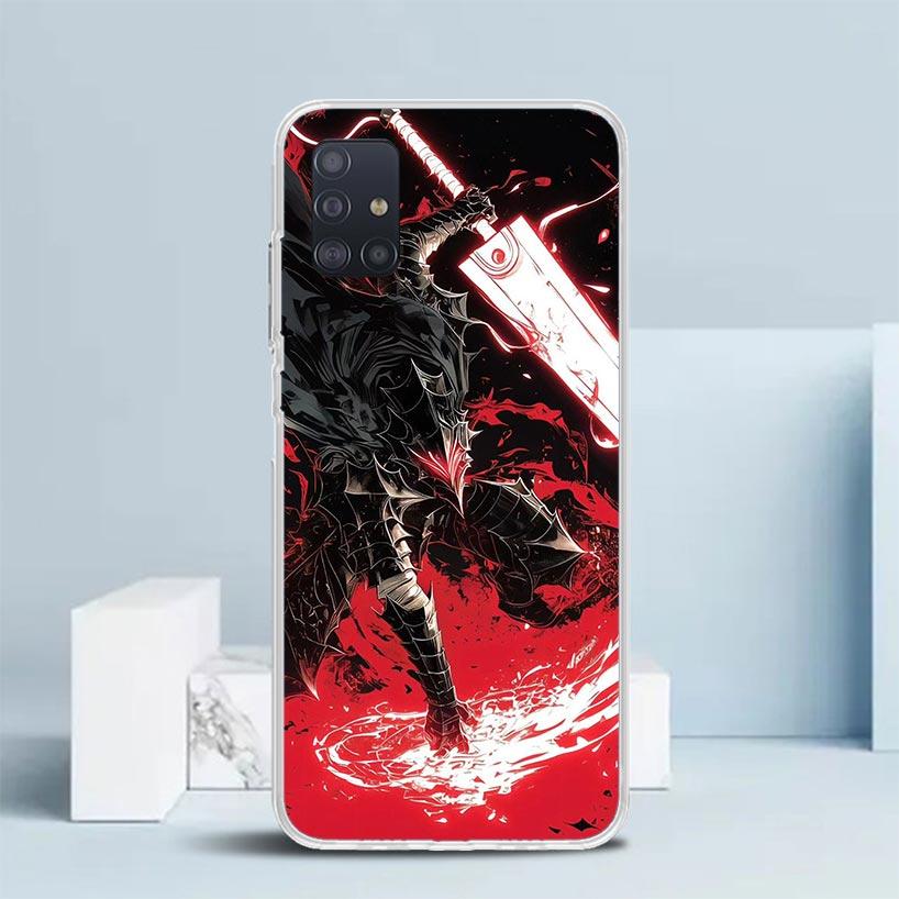 

G-Guts B-Berserks Anime Soft Cover for Samsung Galaxy A12 A22 A32 A52 A72 A02S Phone Case Note 20 Ultra 10 S10 Plus A51 A71 A50S Samsung S10