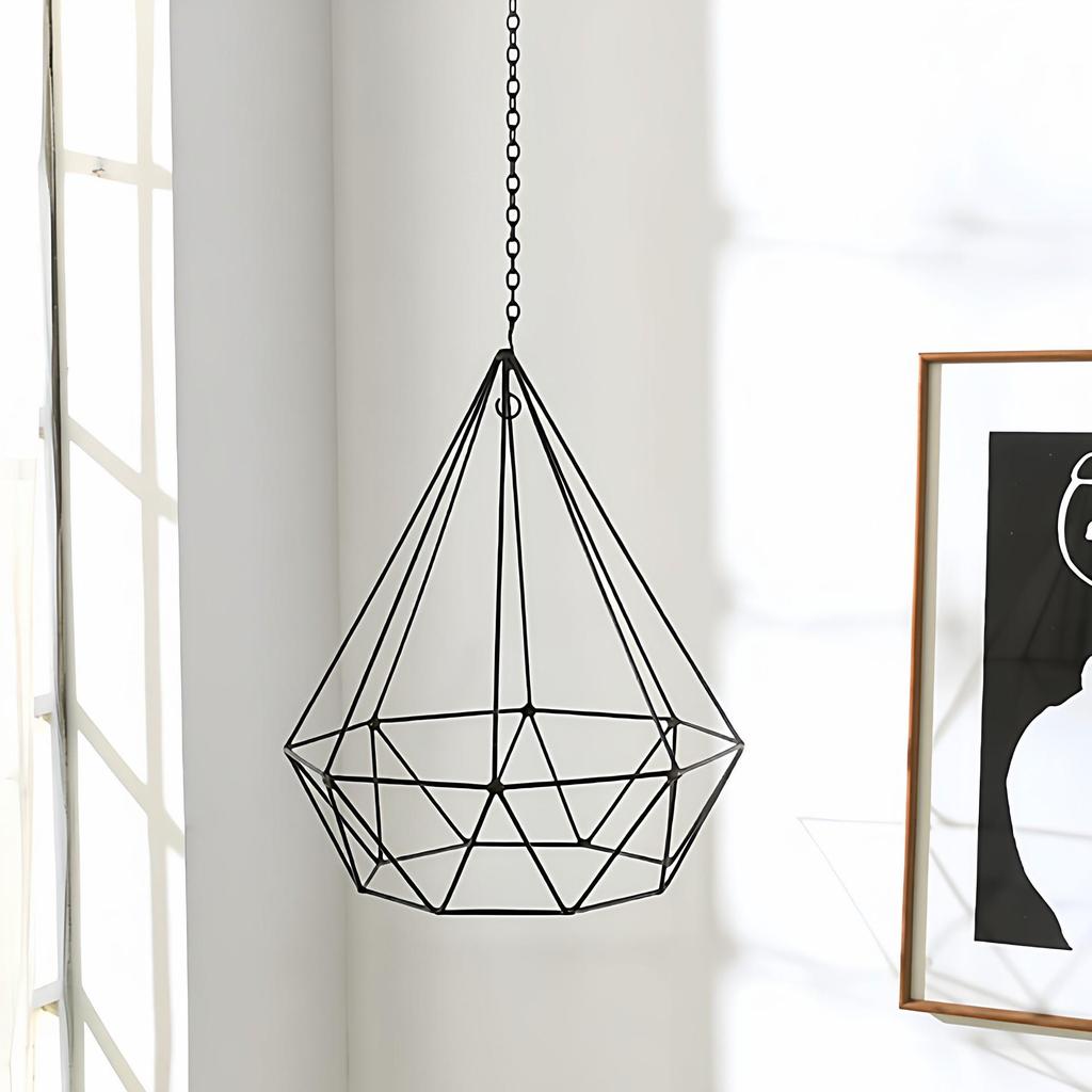 Nordic Geometric Iron Wall Hanging Flower Stand