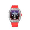Luxury Diamond-Encrusted Automatic Men'S Watch Trendy Casual Versatile Premium Hollow Quartz Watch