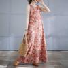 Women's Long Skirt Summer New Round Neck Printed Dress