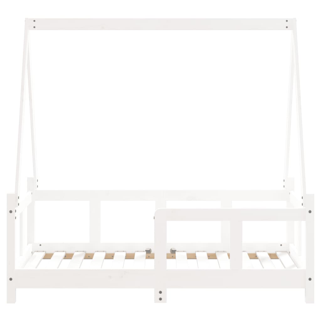Children S Bed White 70x140 Cm Solid Pine Wood