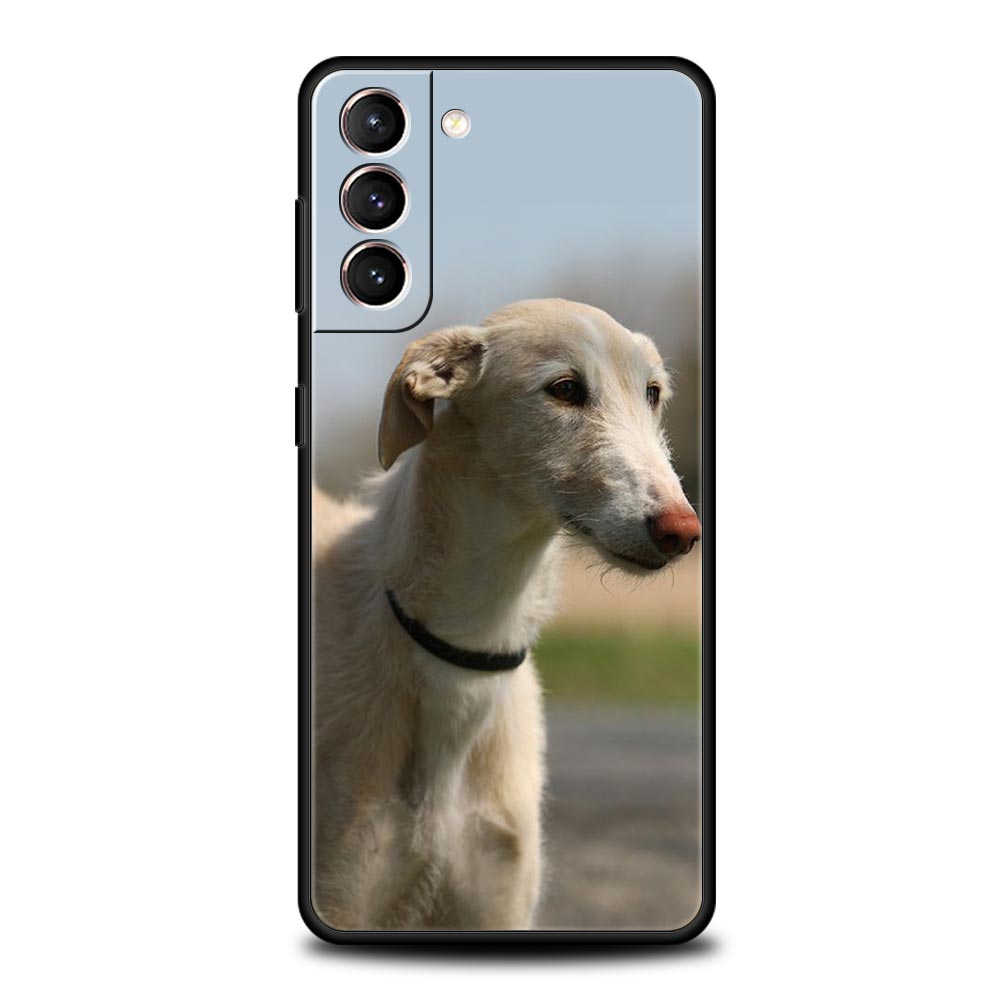 Galgo Greyhound Dog Phone Case For Samsung Galaxy S26 Ultra S25 Plus S24 FE S23 S22 5G S21 S20 Cover Black Soft